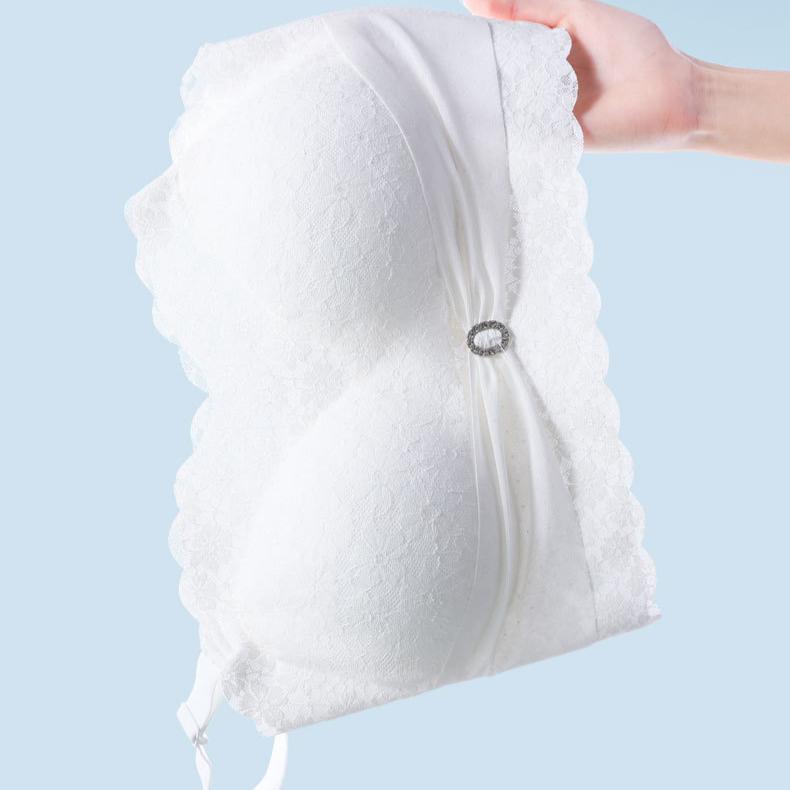 Strapless Bra for Women Gathering Anti Slip Bra Anti Sagging Anti Glare Strapless Summer Plus Size Bra