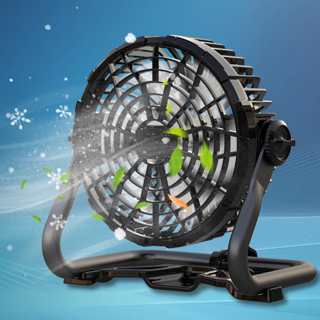 Camping Fan Quiet Strong Wind Brushless Motor USB Charging Hangable Portable Fan for Outdoor Camping Tent