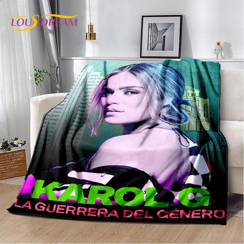 Karol G Singer Printing HD Blanket,Soft Throw Blanket for Home Bedroom Bed Sofa Picnic Travel Office Rest Cover Blanket Kids