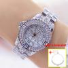 AUP1 Damenuhren Diamant Gold Uhr Damen Armbanduhren Luxusmarke Strass Damen Armbanduhren Weiblich Relogio Feminino