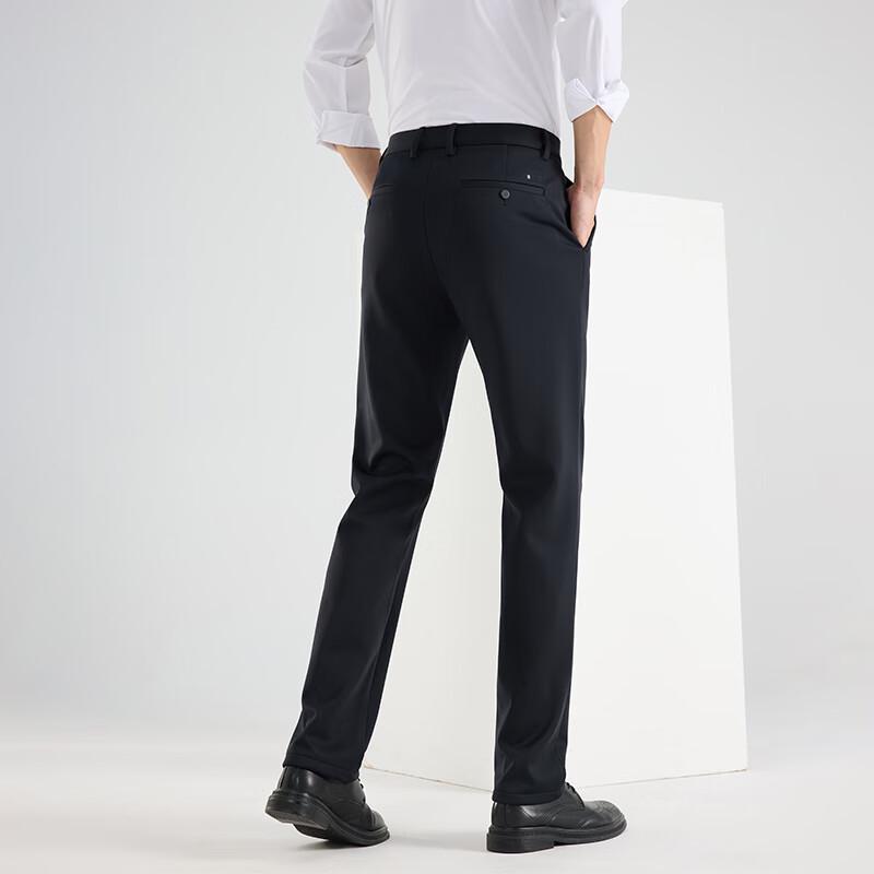 FengXun Men's Autumn/Winter Thickened Straight-Leg Casual Pants