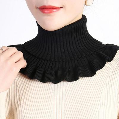 Winter Warm Fake Knit Polo Neck Warmer