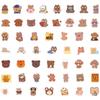 50 Bear Doodle Stickers Suitcase Car Notebook Refrigerator Water Cup Skateboard Waterproof Decorative Stickers