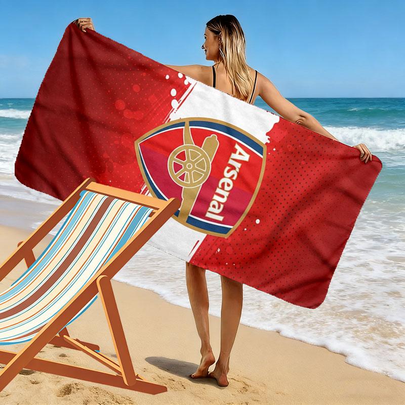 Arsenal F Print Beach Towel, Large Soft Quick Dry Towel for Beach Camping Swimming