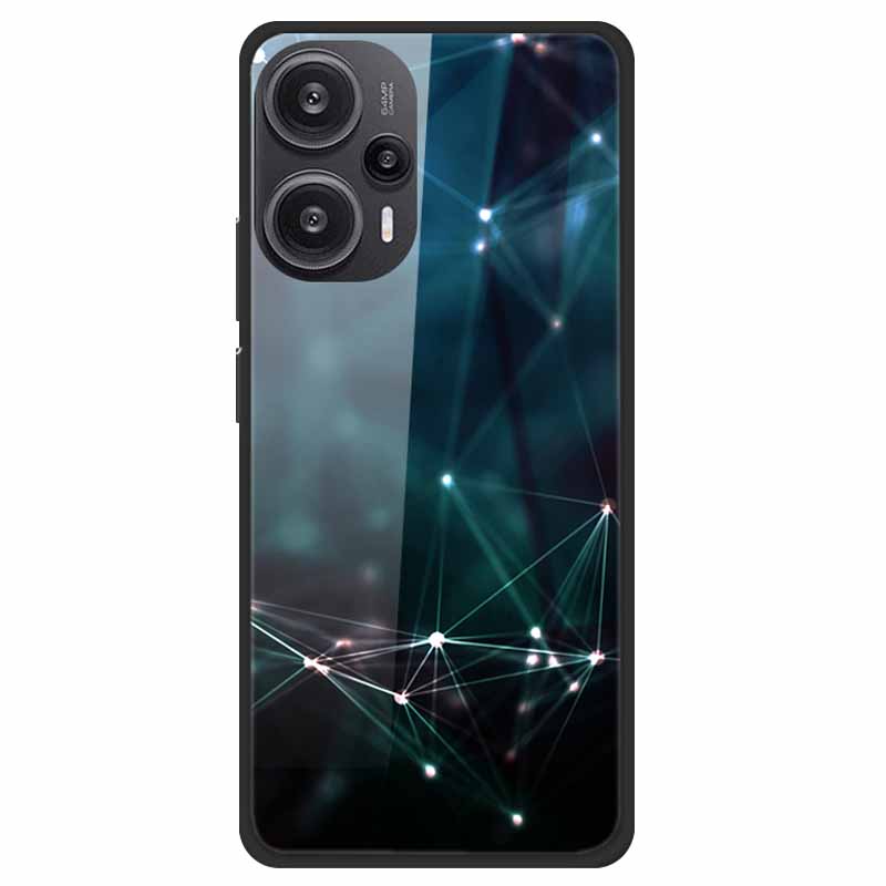 For Xiaomi Poco F5 5G F5Pro Case Luxury Tempered Glass Soft Bumper Phone Cover for POCO F5 Pro 2023 Fundas on PocoF5 Painted