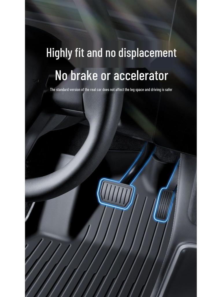 Suitable for Tesla Model Y/3: Premium TPE Floor Mats and Car Modification Accessories.