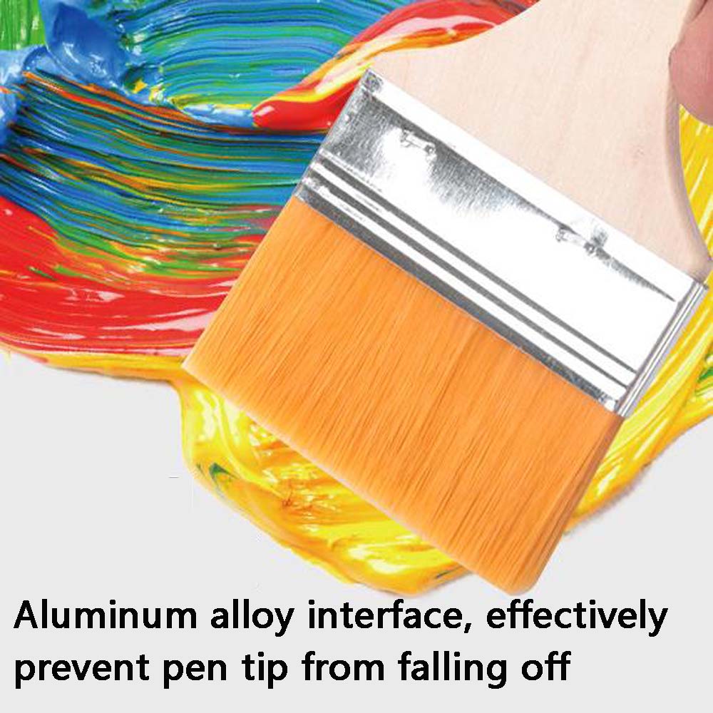 12 Sätze Nylonpinsel Ölmalpinsel, Kleine und mittelgroße Pinsel, Geeignet zum Malen von Grillwand