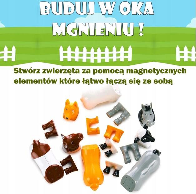 Malblo 62001 Magnetic Constructor Farm Animals