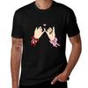 Cute Best Friends Pinky Promise Hand with Bow Coquette TShirt Plain Blacks Summer Clothes Unisexs Graphic Tshirts Big and Tall