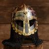 Middeleeuwse Ridder Viking Helm met Kettingmail LARP Reenactment Pantser Decoratief Item Cadeau voor Vaders Broers