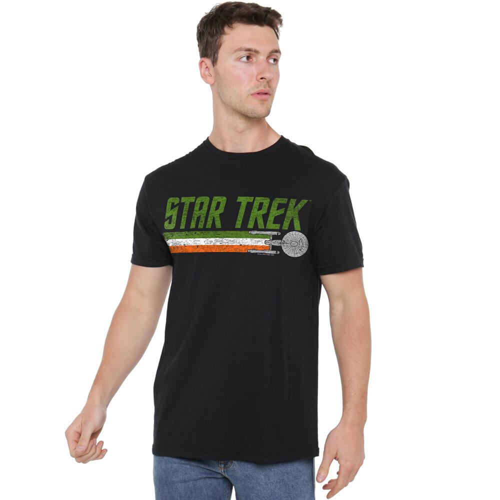 Star Trek Irish Enterprise T-Shirt S-2XL, Black Unisex T-Shirt L