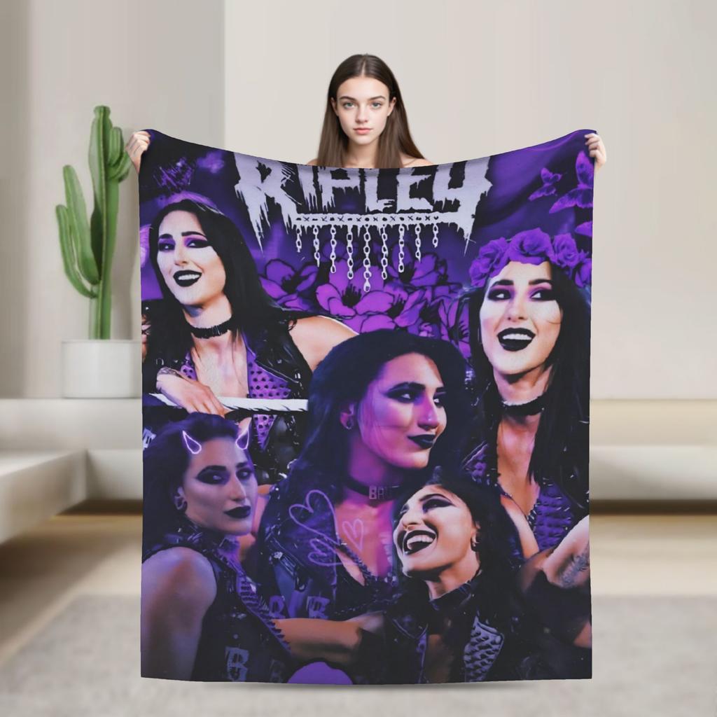 Rhea Ripley  Blanket Quality Warm  Bedding Throws Winter Travel Living Room Funny Bedspread