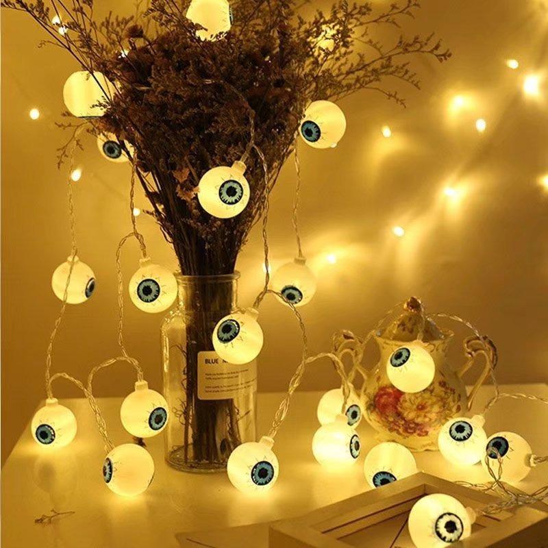 Christmas Thanksgiving Halloween LED String Lights Portable Pumpkin Ghost Skeletons Lights for Home Bar Halloween Party Decor