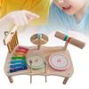Kids Drum Set Wooden Musical Toys, Preschool Learning, Instruments Xylophone Kit for