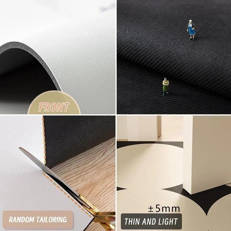 Carpet for Kitchen Floor Mat Large Pvc Waterproof Carpets Leather Oil Proof Anti-slip Foot Mats Green Rug Home Decoration Rugs