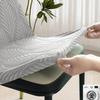 Stretch Chair Cover Leaf Jacquard Dining Chair Slipcover Solid Color Curved Chair Protector for Party Home Pokrowce Na Krzesła