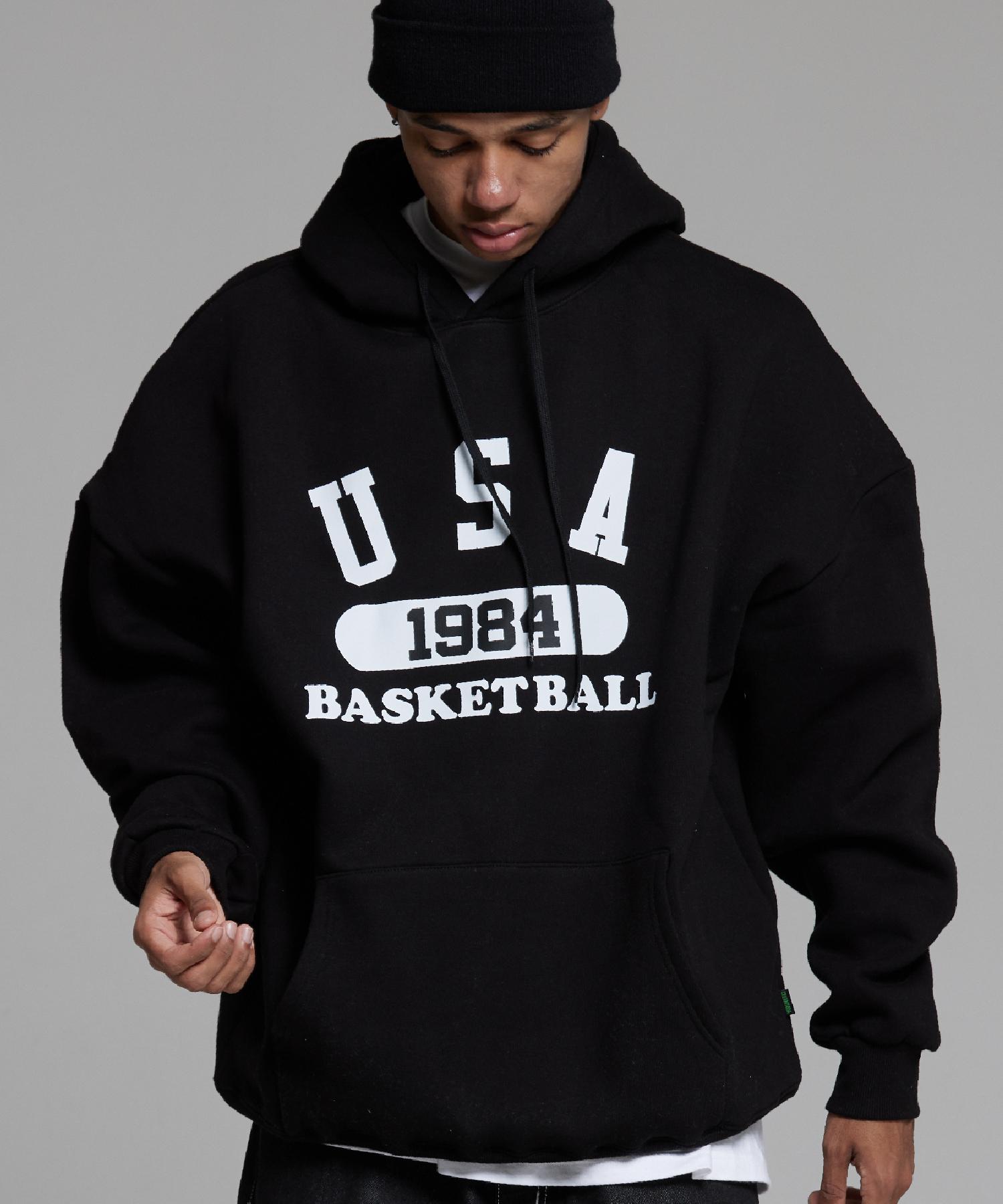 Cream Soda Lab Usa Basketball Hoodie Black M