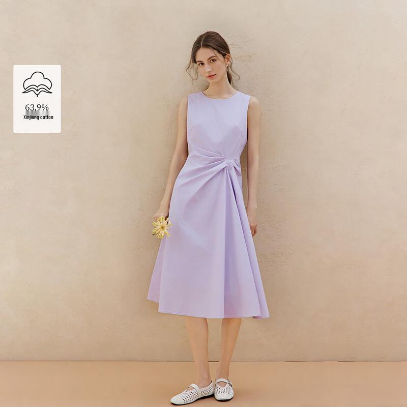 INMAN Designed Pleated Waist Sleeveless Dress S