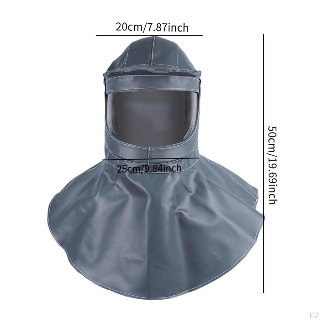 Sand Blasting Hood ,Work Protection, Large View Polishing Industrial Labor Face Cover Shawl