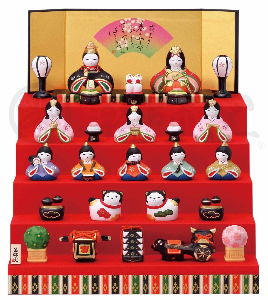 Yakusigama Miyabi Hina Dolls Festival Celebration Interior Decoration Nishiki-Saika (Five-Tiered Display) [2484] Charm, Ornament,
