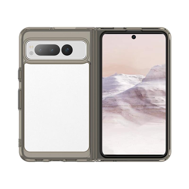 

Для Google Pixel Fold Case роскошный силиконовый прозрачный бампер для Pixel Fold Capa TPU противоударный чехол для Google Pixel Fold Cover For Pixel Fold серый