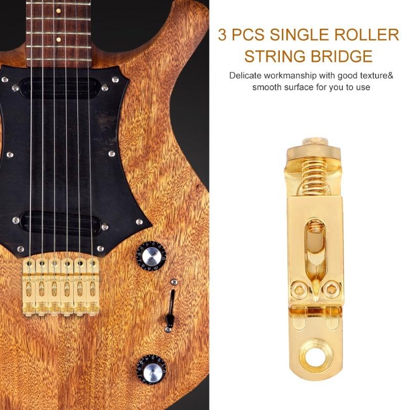 3 PCS Single String Bridge 3cm With Screws Wrench For Guitar Instrument Accessory