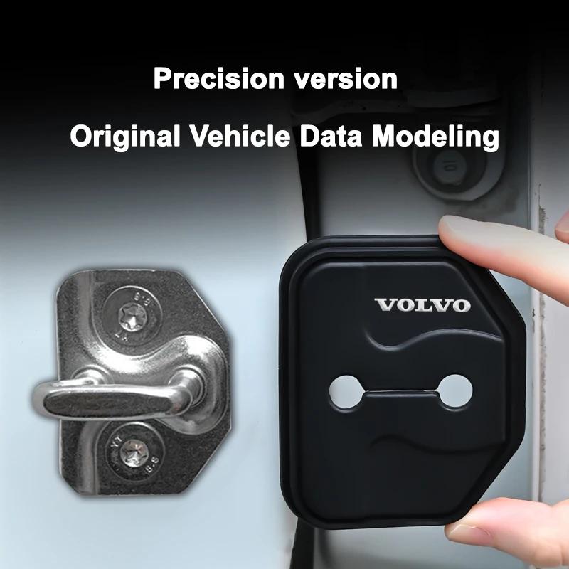 Car Door Mute Damping Cushion Silicone Door Lock Buckle Door Protective Cover For Volvo Xc60 Xc90 V40 V60 S60 V50 V90 S80 C40