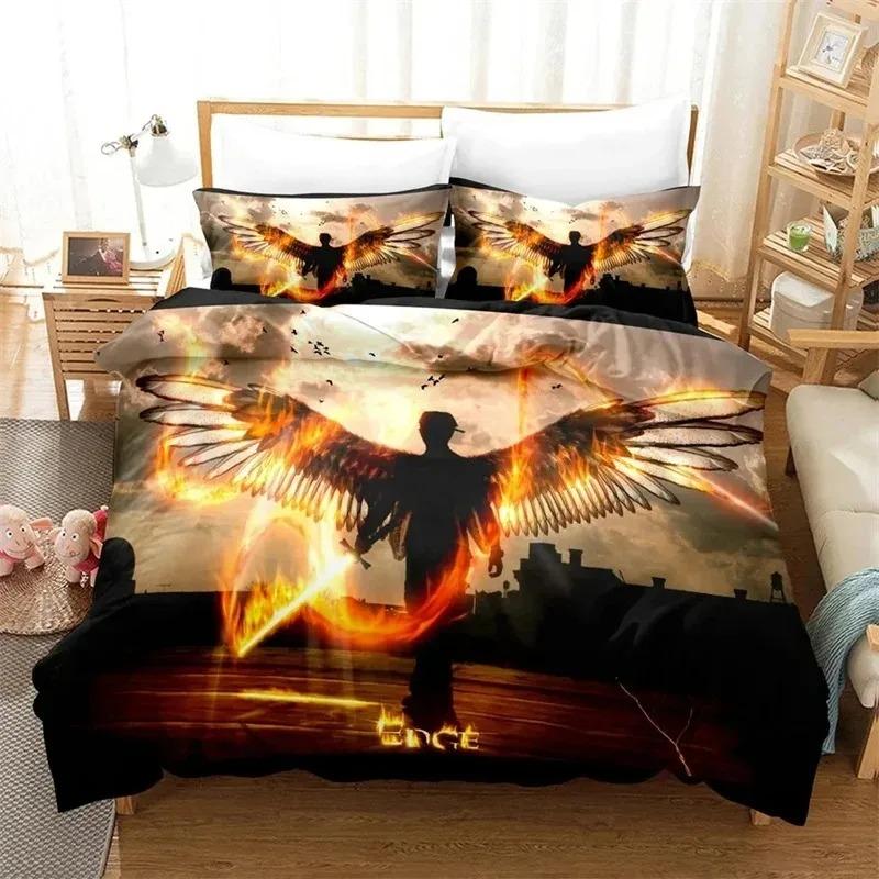 3D Print Angel Bedding SetDuvet Cover Comforter Bed Set Quilt Cover PillowcaseKing Queen Twin Size Boys Girls Adults