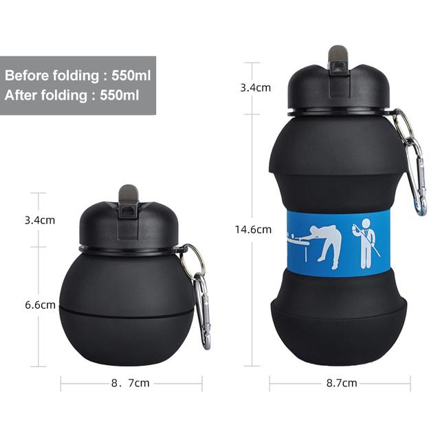 Outdoor Sport Silikon Faltbar Kreativ Tragbar Fallfest Auslaufsicher Fußball Basketball Ball Kinder Schüler Wasserflasche Becher