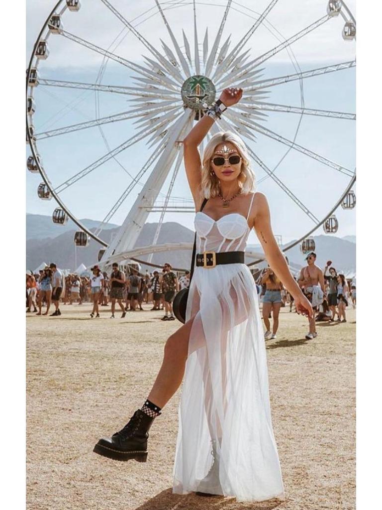 Hot Sale White Mesh Long Dress - Muse Macy Collection