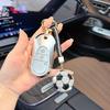 Rhinestone Football Keychain Pendant Sparking Soccer Car Key Ring 3D Football Backpack Purse