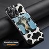 Cow print cteative painting art pattern Phone Case For iPhone 16 15 14 13 12 11 Plus Pro Max Limited Black hard case Sheepskin