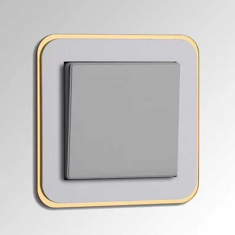 

1/2pcs Acrylic switch sticker, switch protection cover, lamp decoration cover, socket for home use 1pc світло-сірого кольору