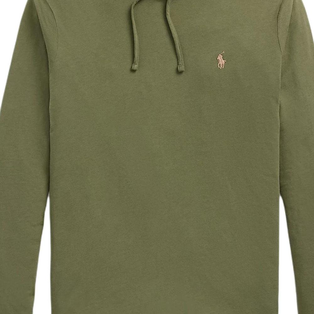Polo Ralph Lauren SS24 Drawstring Hooded Embroidered Long Sleeve Sweatshirt Men Sweatshirt Green 710847203055