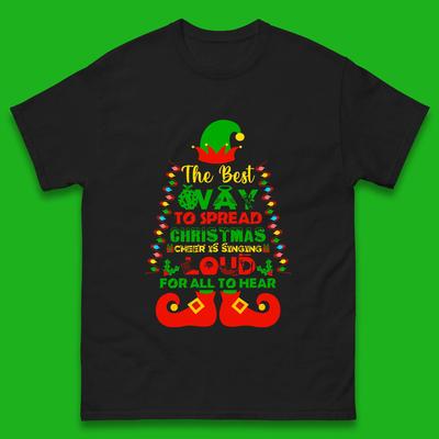 Elf Christmas Mens T Shirt Womens Tops Tees Christmas Elf Quote Top
