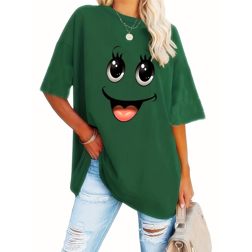 Short Sleeved Printed Round Neck Casual Women's Clothing