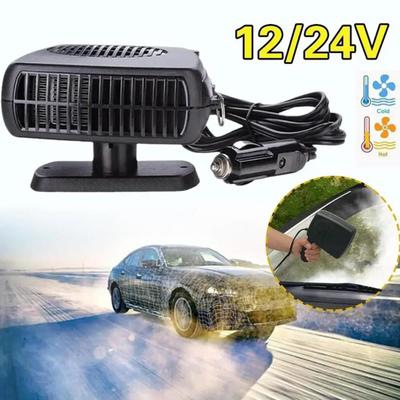 Car Heater Fan 12V 24V 200W Dual Function Defroster Defogger Cooler Dryer Hot Cold Air Fan Fast Heating Auto Windshield Frost Remover