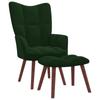 Day and Night - Day and Night Relaxation Armchair with Dark Green Velvet Stool