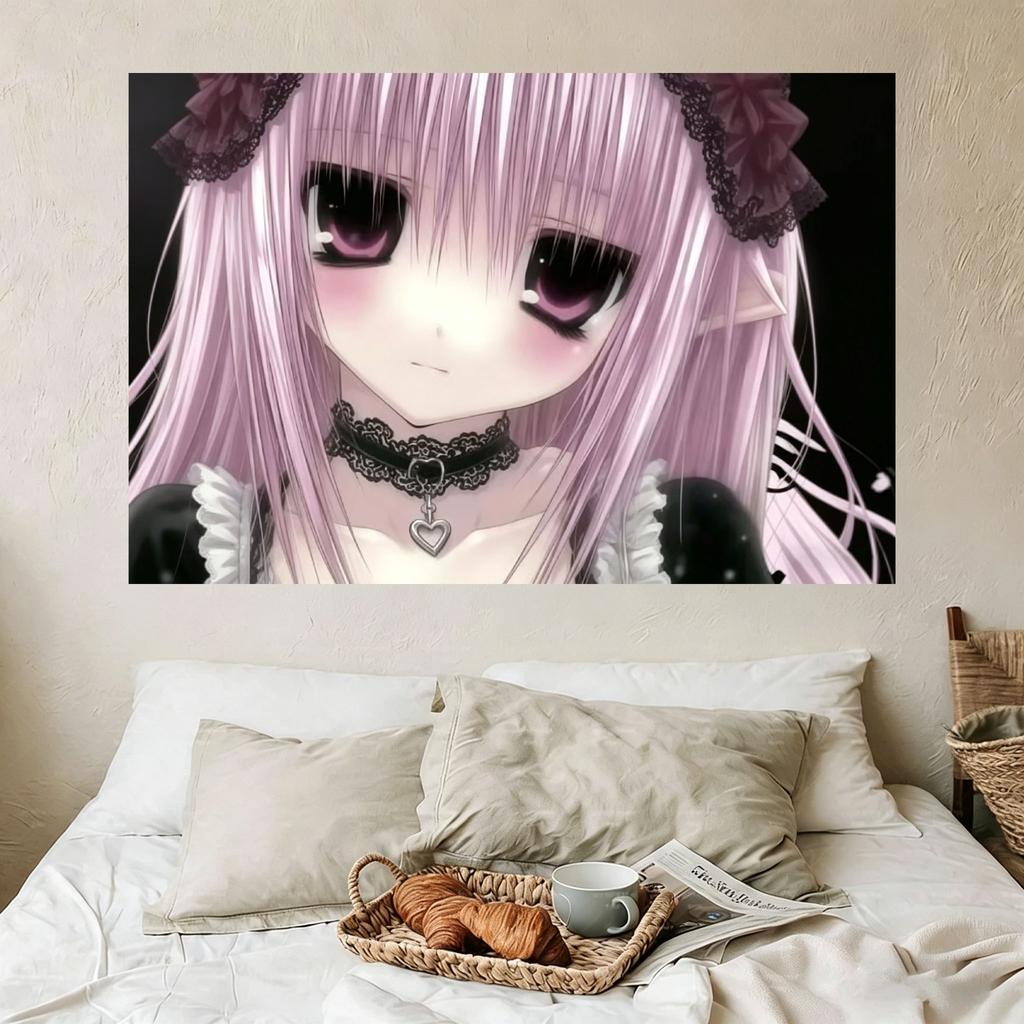 Vintage Instagram Style Anime GIrl Tapestry Suitable For Bedroom Home And Party Decoration Gift For Friends Vintage Art Style