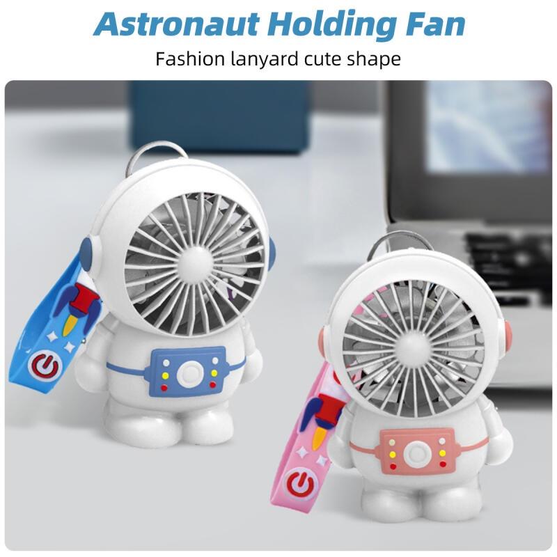HdoorLink New Astronaut Mini USB Charging Small Fan Spaceman Portable Handheld Fan Travel Fan