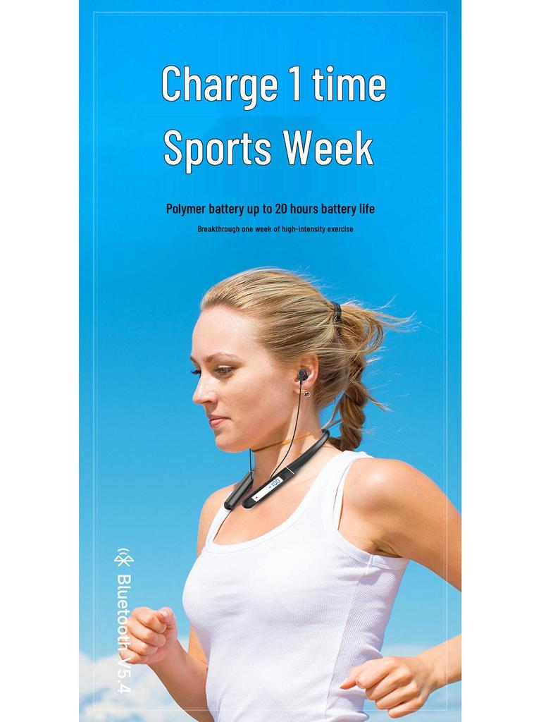 Sport Bluetooth Neckband Earphones with Long Battery Life and Heavy Bass