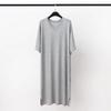Men's Long Modal Nightgown - Short Sleeve V-Neck