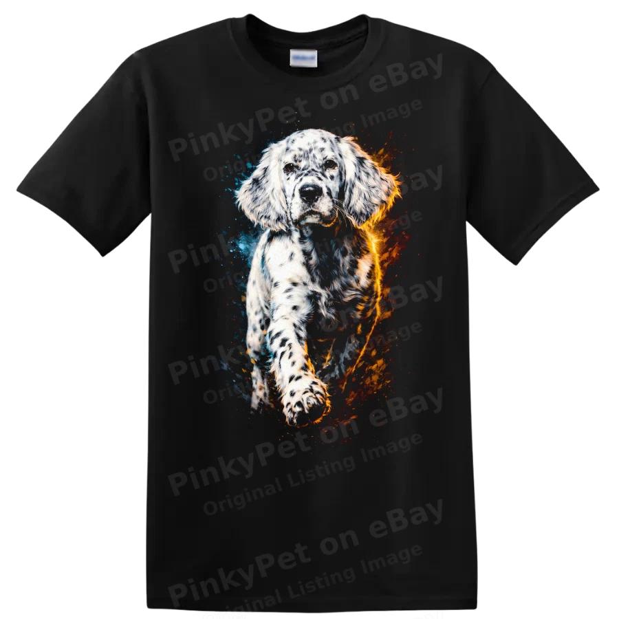 Dog T Shirt Colorful Dog Design Energetic Running Dog Art Tee