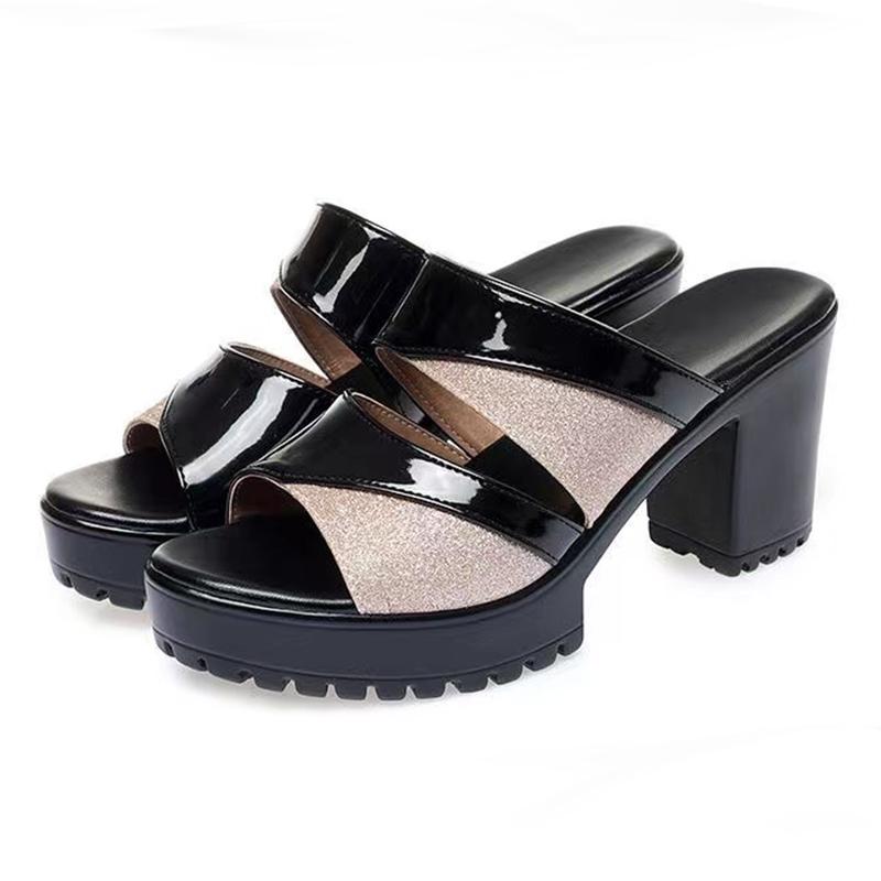 Fashion Platform Women Slippers Fashion High Heels Shoes Chunky Walking Cozy Pumps Dress Woman Sandals Designer 2025 Trend Mujer Zapatos