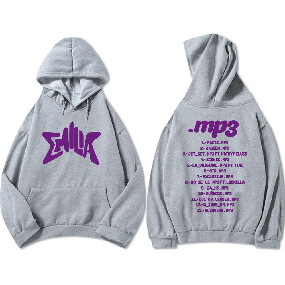 Streetwear Album MP3 Emilia Mernes Hoodies Men Hooded Sweatshirts Sudaderas Hombre Comfortable Long Sleeve Clothes Mens