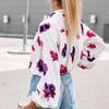 Autumn New Stand Collar Floral Print Casual Blouse Women Lantern Sleeve Tops Loose Office Shirt for Women Fashion Vintage Plus Size Blouses 24681