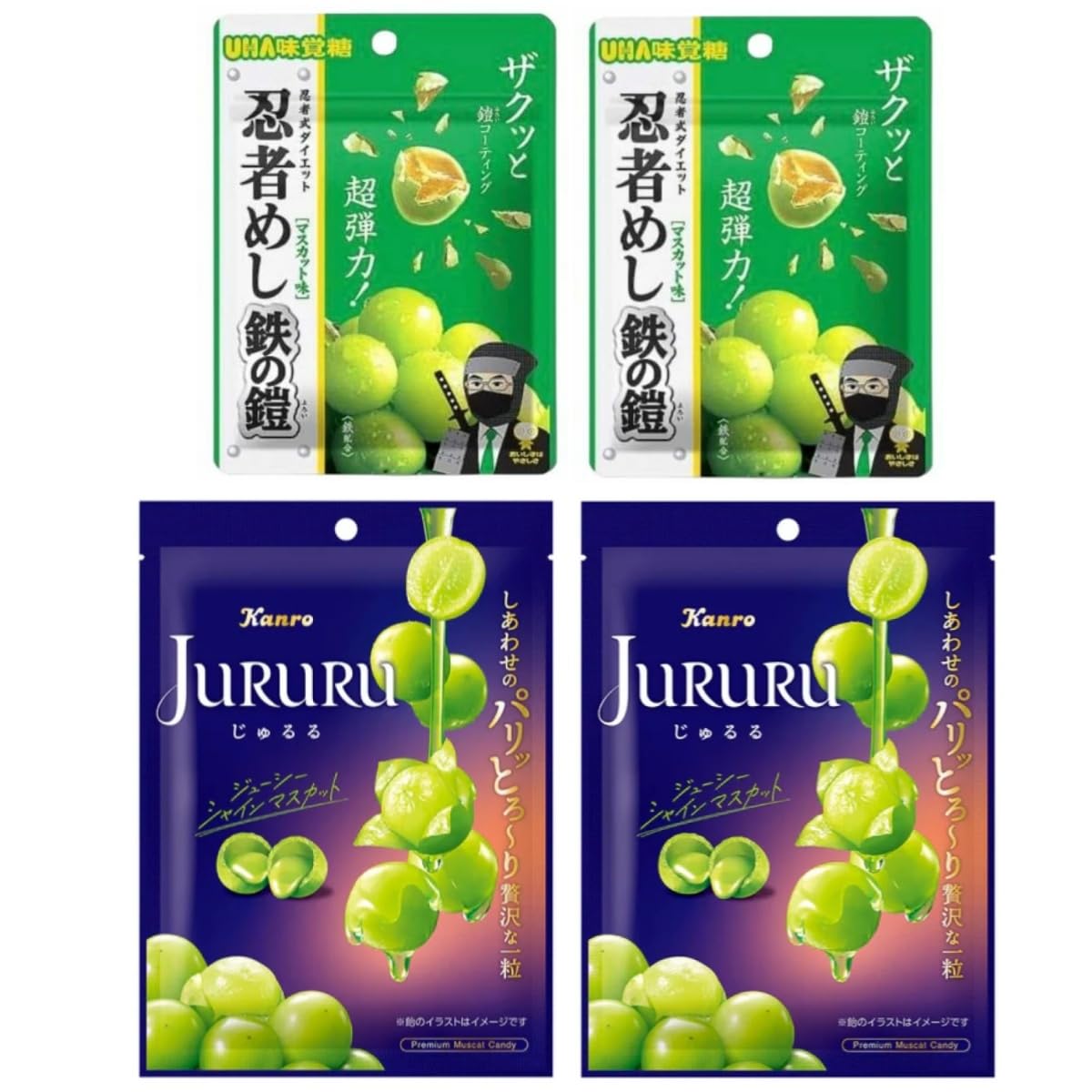 

Ninja Meshi Iron Armor Muscat Flavor x 2 pieces Jururu Shine Muscat Flavor x 2 pieces Set SNS Hot Topic Zakutto Armor Coding Happiness Crispy and