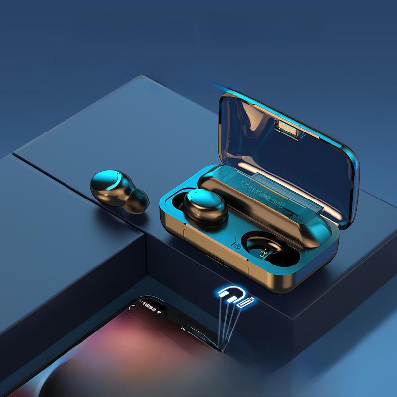 F9 Smiley Face TWS Bluetooth Headset - M10 Model, Long Battery Life & High Power