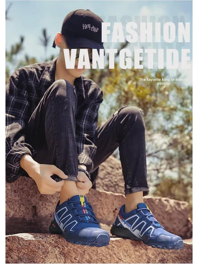 Men's Trendy Outdoor Cross-Country Running and Hiking Shoes - Personalized Fashionable Casual Footwear