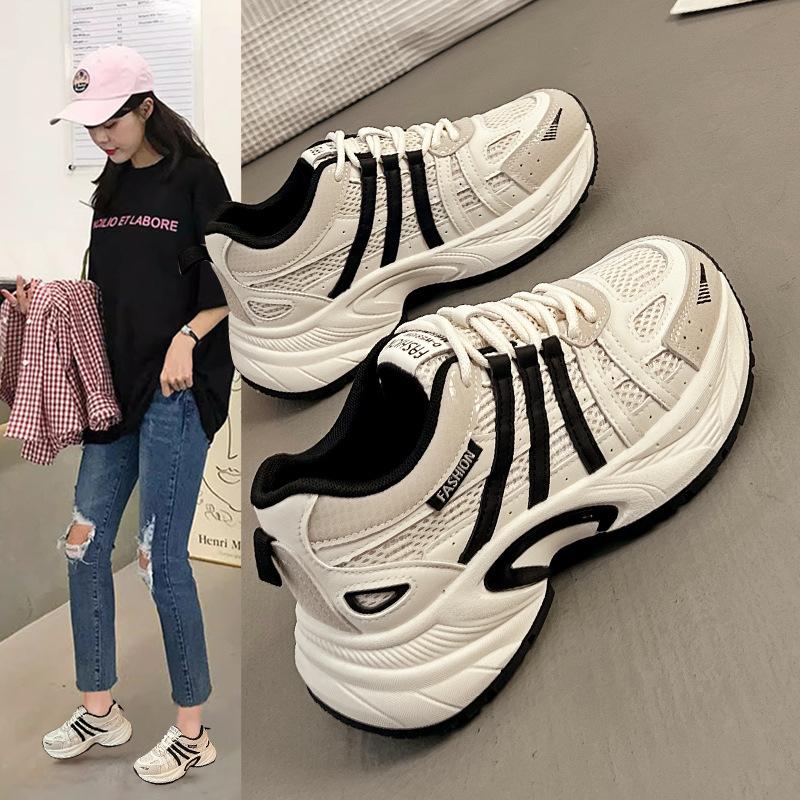 2025 spring new sports shoes women's retro trend platform fashion casual dad shoes women's QZH-2111